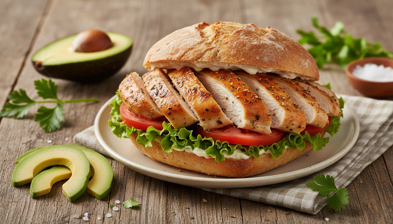 Domaći sendvič sa pečenom piletinom: sastojci i slaganje slojeva